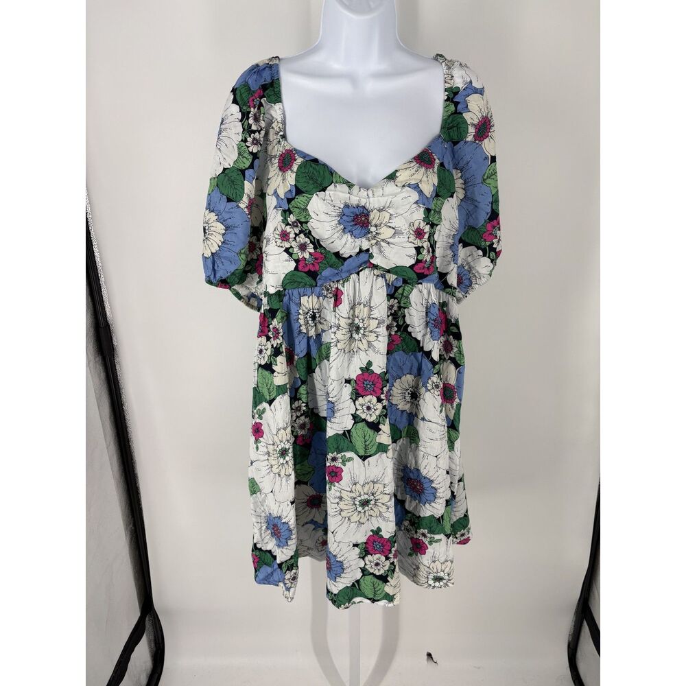 GAP Floral Puff Sleeve Mini Dress